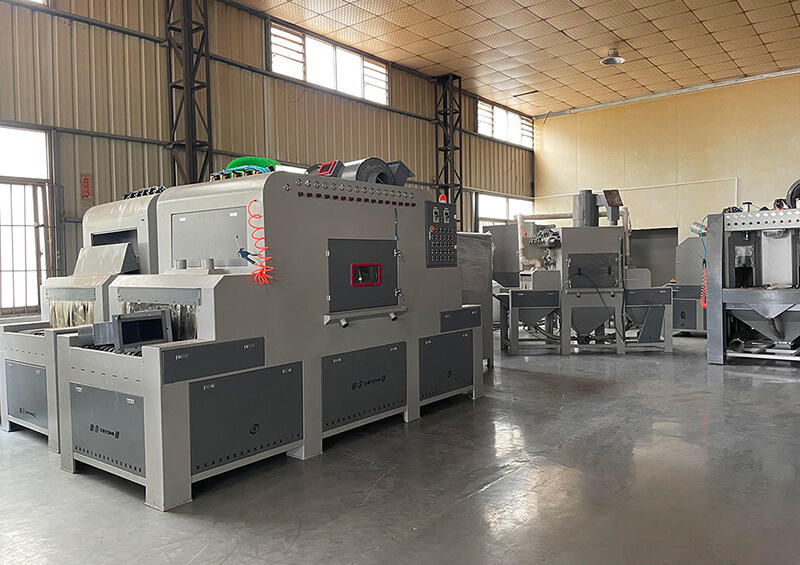 抛丸机喷砂机设备生产车间实拍图片