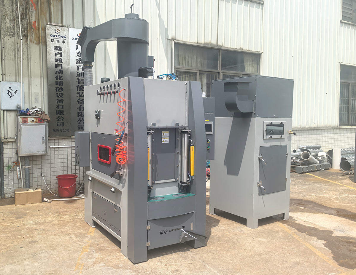 鑫百通品牌转盘式自动喷砂机设备